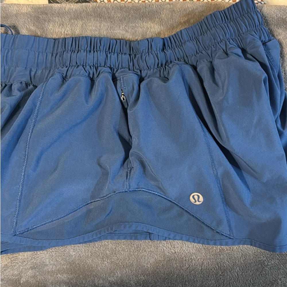 Lululemon Athletica Blue Athletic Shorts Moisture-Wicking Lightweight